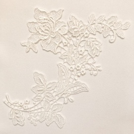 Guipure Lace Flower and Leaf Motifs x 2 IVORY