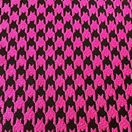 Dog Tooth Boucle BLACK / CERISE