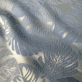 Palm Leaf Brocade BLUE / SILVER