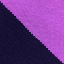 Heavyweight Double Faced Stretch Crepe LILAC / NAVY