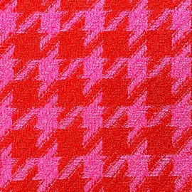 Large Scale Dog Tooth Check Boucle PINK / RED