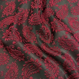 Paisley Brocade BLACK / WINE