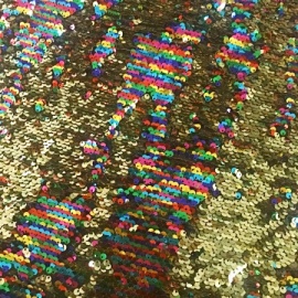 Reversible Flip Sequin RAINBOW / GOLD