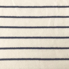 Towel-effect Breton Stripe Cotton Jersey IVORY / NAVY